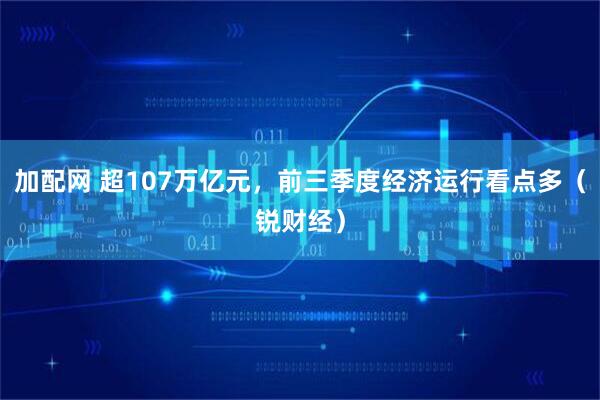 加配网 超107万亿元，前三季度经济运行看点多（锐财经）